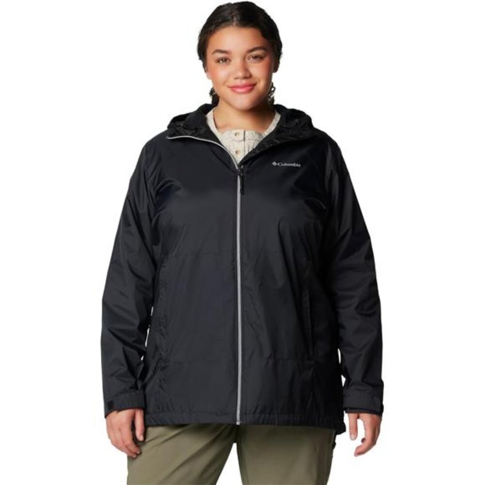 Womens Waterproof Jacket Long Hooded Rain Coat Outdoor Windbreaker Fall Winter